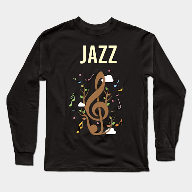 Music Nature Jazz Long Sleeve T-Shirt by Hanh Tay